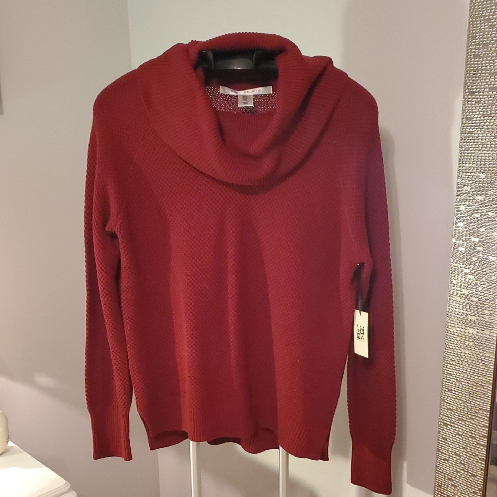 Max Studio Red Cowl Neck Sweater